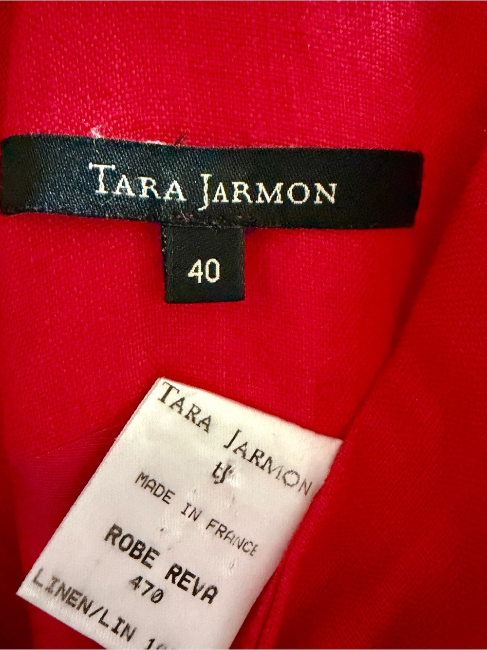 Tara Jarmon Vibrant Red Dress - Picture 3 of 3